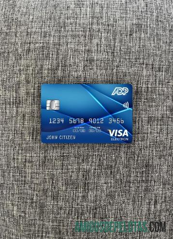 EUA ADP Earnings Bank Visa Electron Cartão Photolook Front modelo